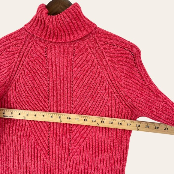 Sundance Toasty Dimensions Silk‎ Blend Red Turtleneck - Picture 4 of 6